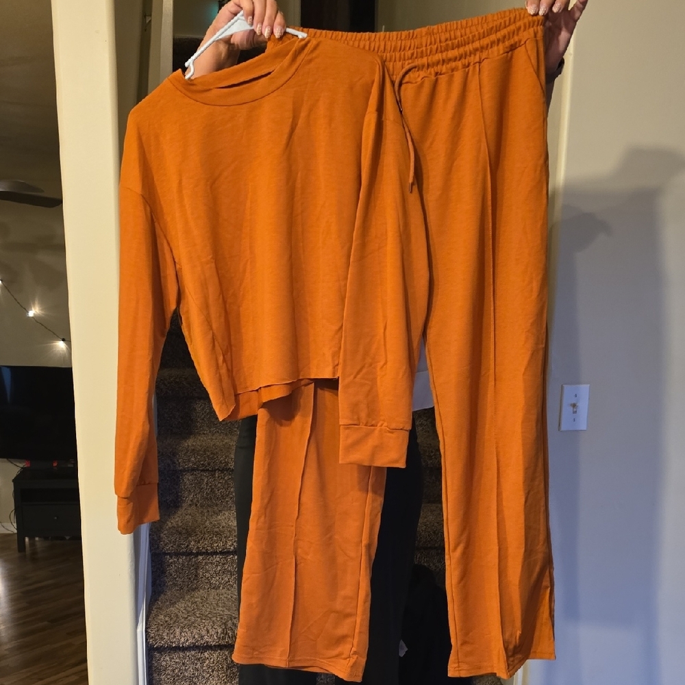 Pumpkin Spice Orange Lounge Set